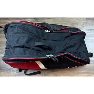 Nike Tennis Racquet Bag Backpack Black Red White Dual Strap BA2243 Swoosh Court